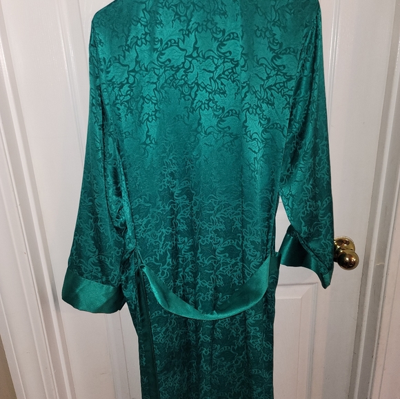 Vintage rare Victoria secret floral robe emerald green - Picture 8 of 9